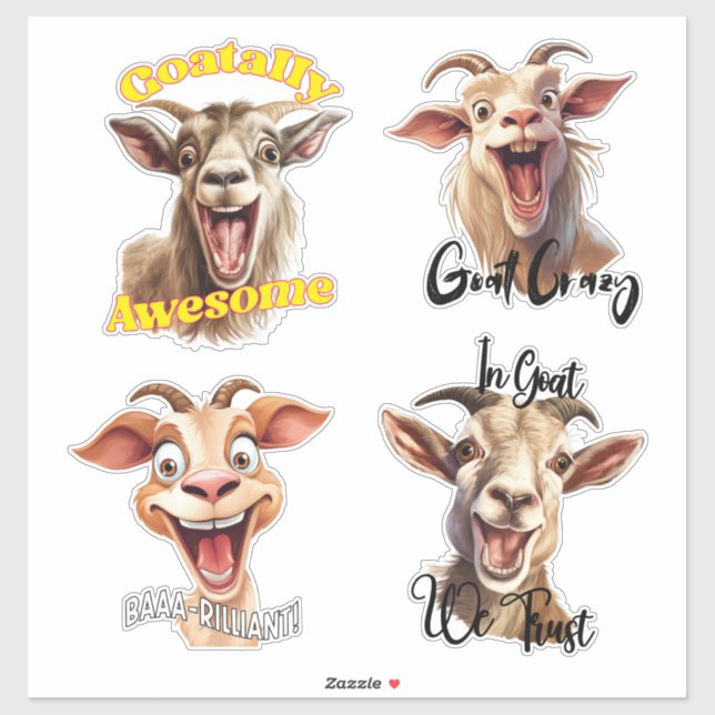 The Funny Laughing Goat Pack Sticker (Sheet)