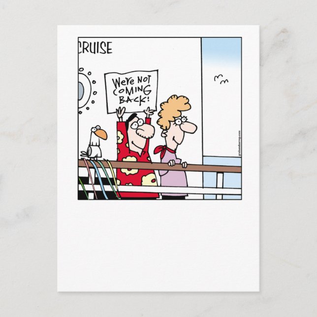 The Funny Side of Cruising-a-by Graham Harrop Postcard (Front)