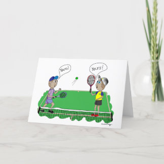 The funny side of Tennis Thank You Card