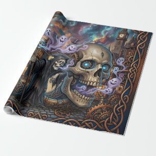 The Funny Skeleton – Celtic Steampunk Fantasy. Wrapping Paper