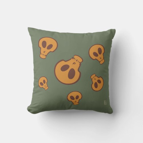 The funny skeletons throw pillow