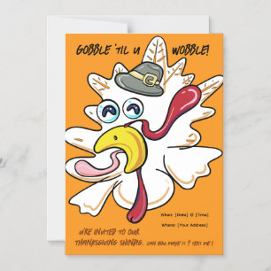 The Funny Thanksgiving Turkey 2025 Magnetic Invitation