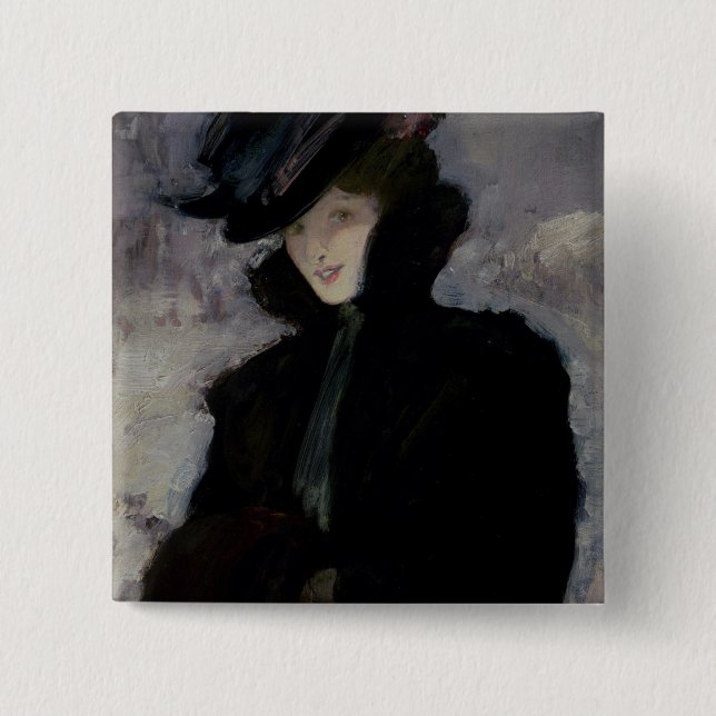 The Fur Coat Pinback Button (Front)