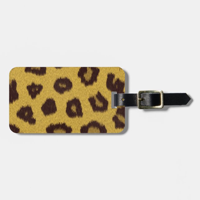 The fur collection - Leopard Luggage Tag (Front Horizontal)