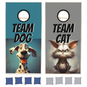 The Fur-Flyin' Cornhole Game: Dog vs. Cat Edition Cornhole Set