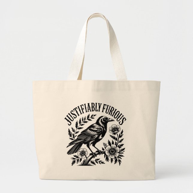 The Furious Crow Large Tote Bag (Front)