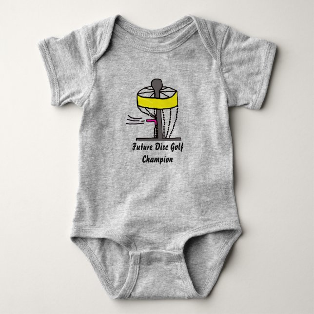 The Future Disc Golf champion baby onsie Bodysuit (Front)
