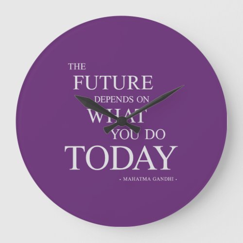 The Future Inspiring Quotes Clock Decor