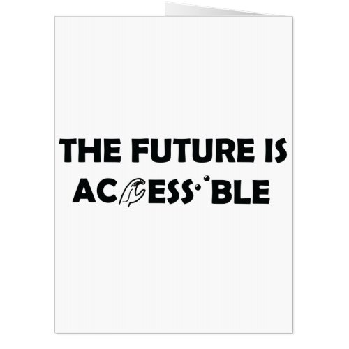 The Future Is Accessible ASL Sign Language Braille Card