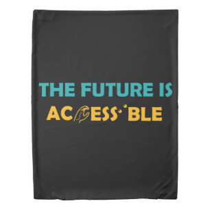 The Future Is Accessible ASL Sign Language Braille Duvet Cover