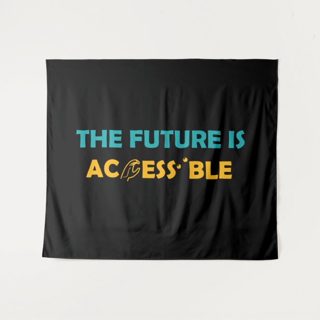 The Future Is Accessible ASL Sign Language Braille Tapestry (Front (Horizontal))