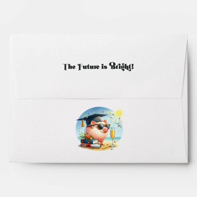 The Future is Bright Finance Graduation Envelope (Back (Top Flap))