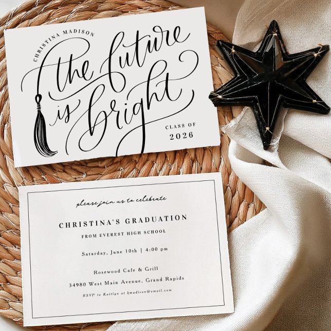 The Future is Bright Graduation Invitation Card (Creator Uploaded)