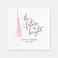 The Future is Bright Graduation Light Pink Tassel