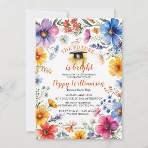 The Future Is Bright Graduation Party Invitation