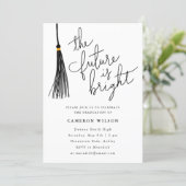 The Future Is Bright Tassel Graduation Party Photo Invitation (Standing Front)