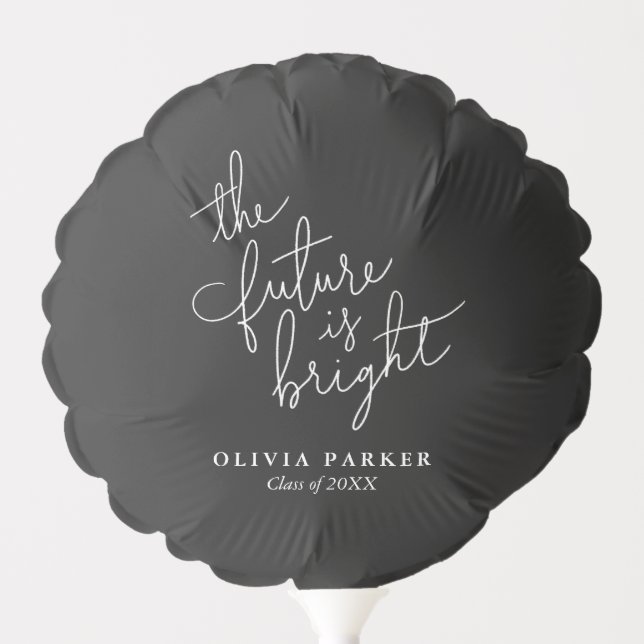The Future Is Bright Typography Photo Balloon (Front)