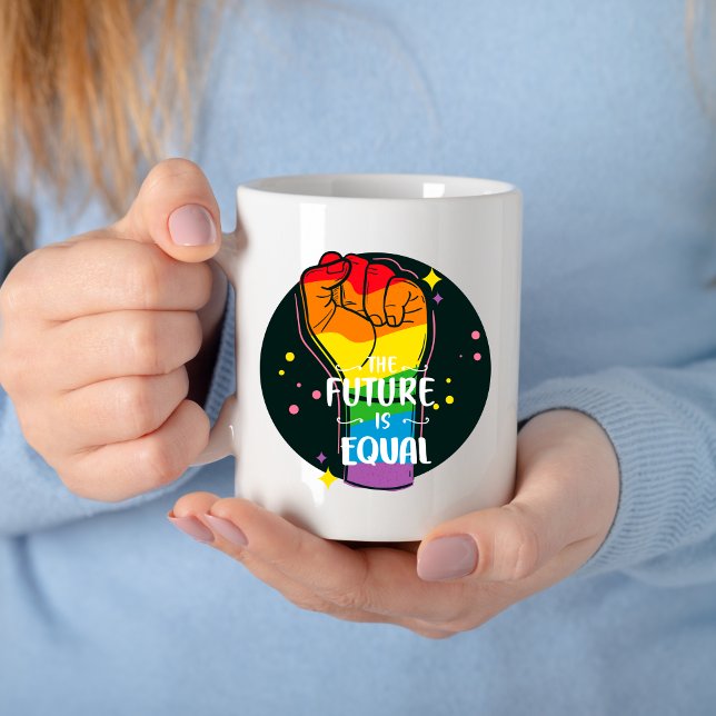 The Future Is Equal Raised Fist Coffee Mug (Creator Uploaded)