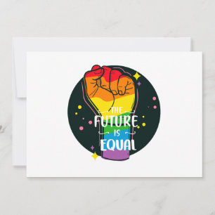 The Future Is Equal Raised Fist Holiday Card