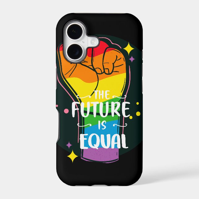 The Future Is Equal Raised Fist Iphone Case (Back)
