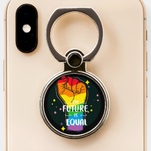 The Future Is Equal Raised Fist Phone Ring Stand