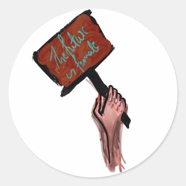 The Future Is Female Classic Round Sticker (Front)