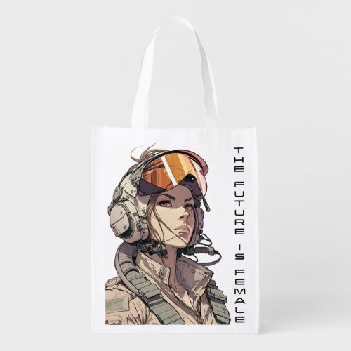 The future is female equal rights Feminism Art Grocery Bag