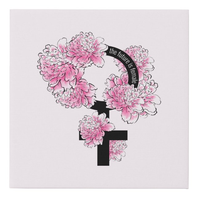 The Future is Female Faux Canvas Print (Front)