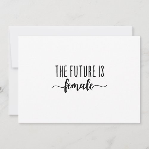 the future is female feminist quote invitation