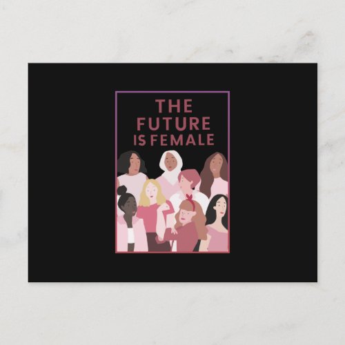 The Future is Female Holiday Postcard