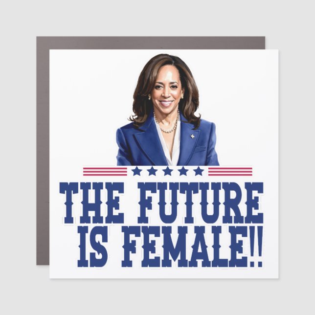The Future Is Female Kamala Harris 2028 Car Magnet (Front)