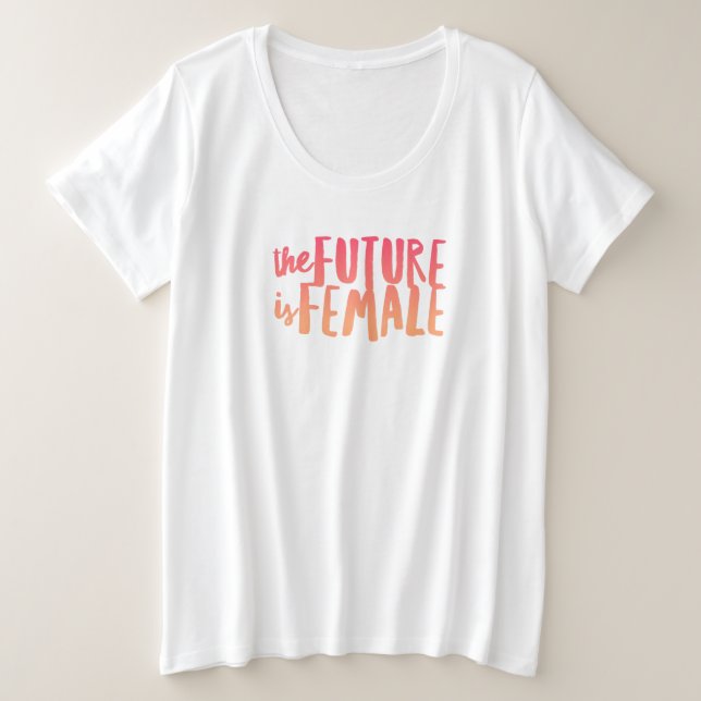 The Future is Female Plus-Size Basic T-Shirt (Design Front)