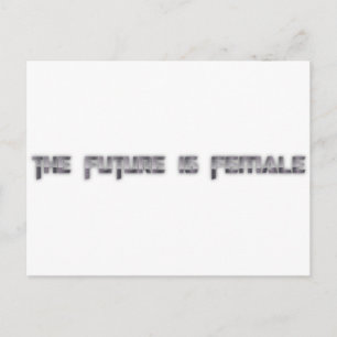 the future is female postcard