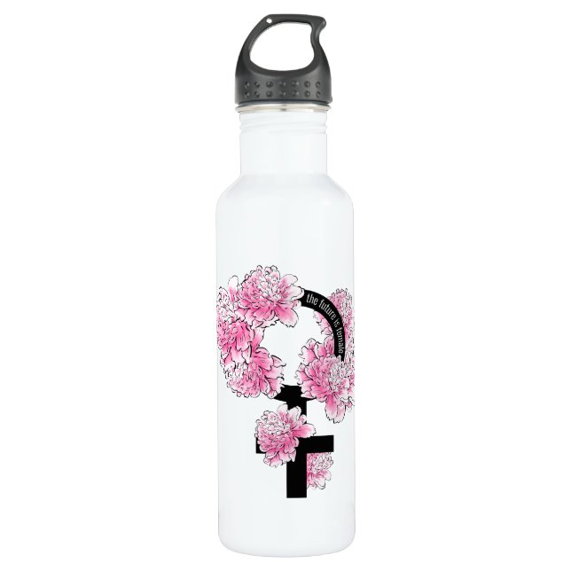 The Future is Female Stainless Steel Water Bottle (Front)