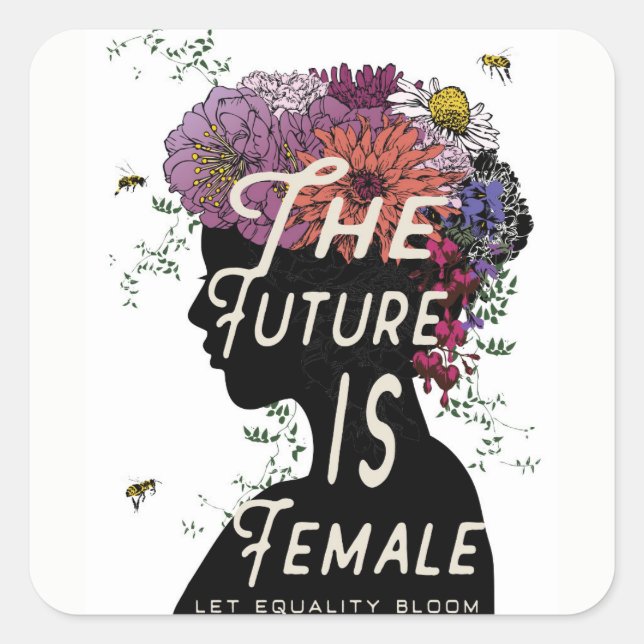 The Future Is Female - stickers (Front)