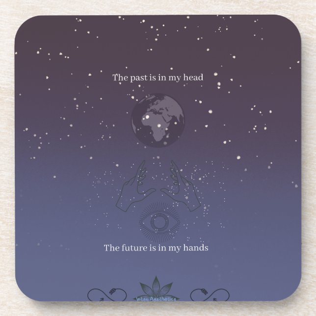 The future is in my hands  beverage coaster (Front)
