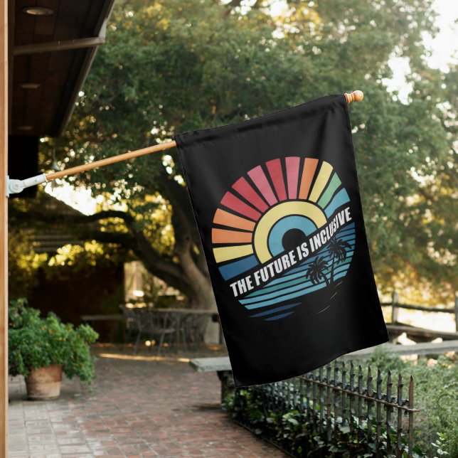 The Future Is Inclusive LGBT Gay Rights Pride  House Flag (In SItu)