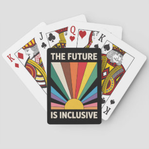 The Future Is Inclusive LGBTQ Pride Ally Rainbow Poker Cards