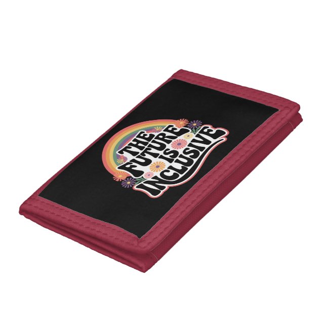 The Future is Inclusive Rainbow LGBTQ Flag Gay  Trifold Wallet (Bottom)