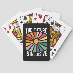 The Future is Inclusive Rainbow Pride Trans Rights Poker Cards