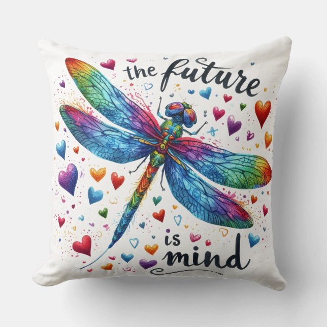 The Future is Mind Throw Pillow (Front)