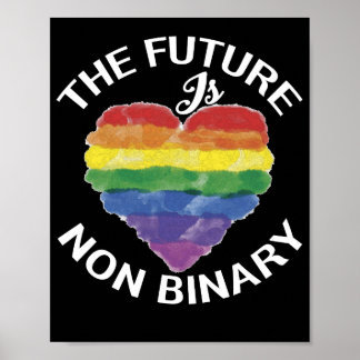 The Future Is Non Binary Gender Identity Pride Poster
