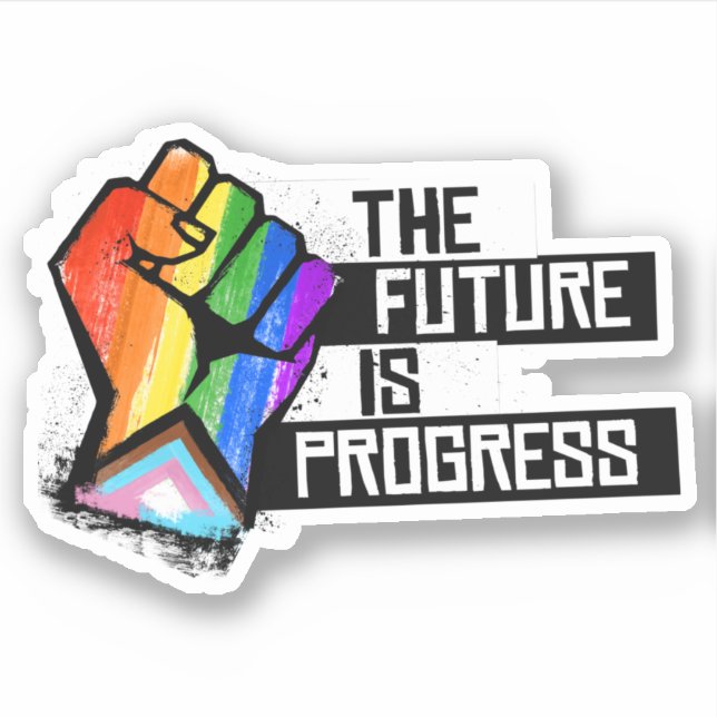 The Future is Progress Pride Sticker (Front)
