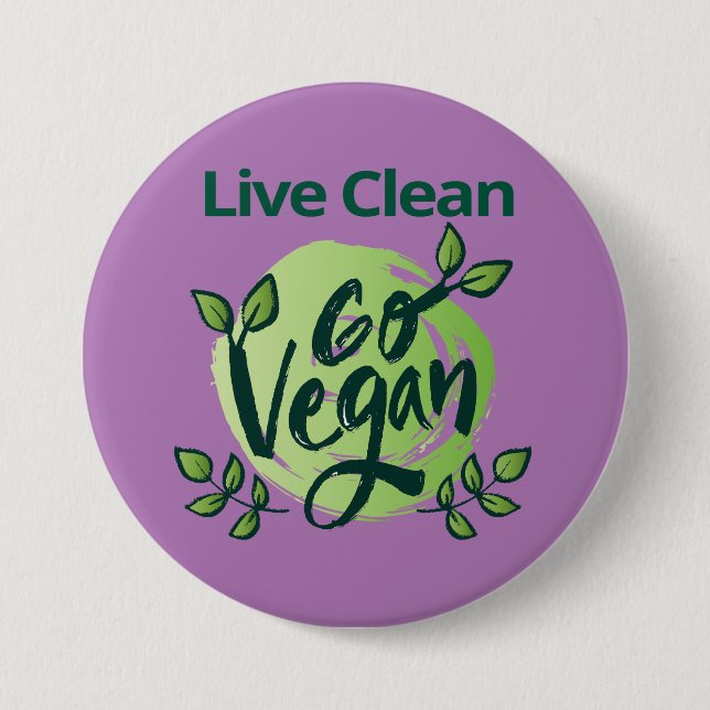 The Future is Vegan Design  Button (Front)