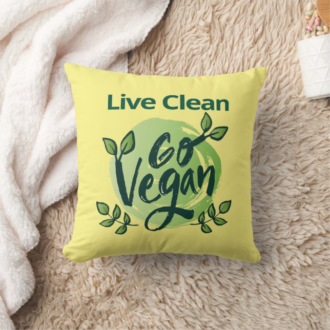 The Future is Vegan Design  Throw Pillow (Blanket)