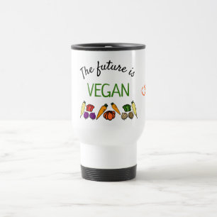 The future is VEGAN, personalized, your name Travel Mug