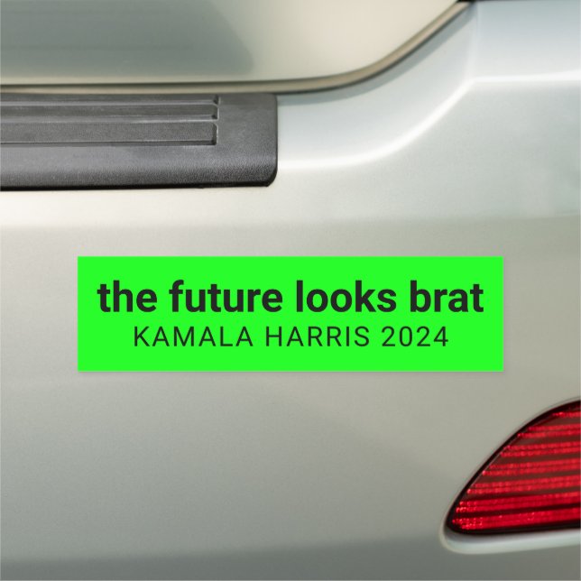 The future looks brat kamala harris 2024 neon car magnet (In Situ)