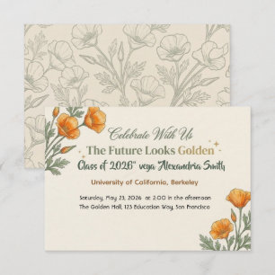 The Future Looks Golden Flat Save The Date Card