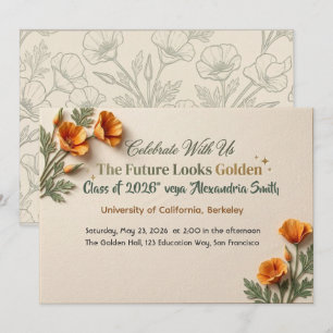 The Future Looks Golden Flat Save The Date Card