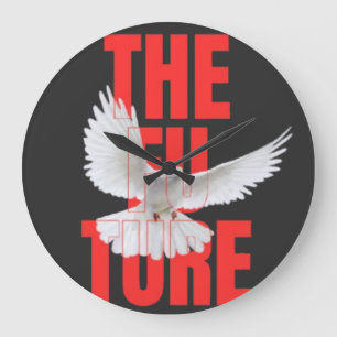 The Future – Motivational Typography Quote    Large Clock